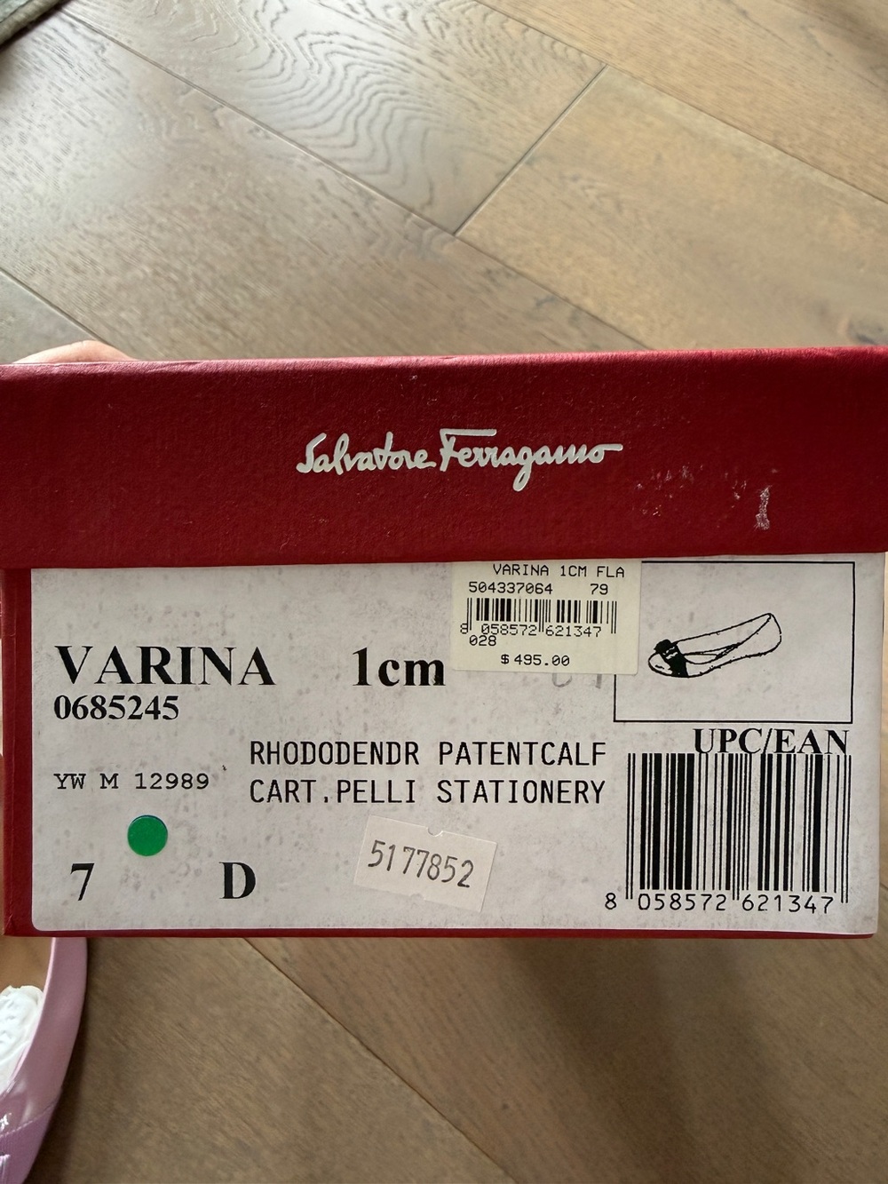 Salvatore Ferragamo Pink Patent Vara Bow Ballet Flats - Picture 7 of 7